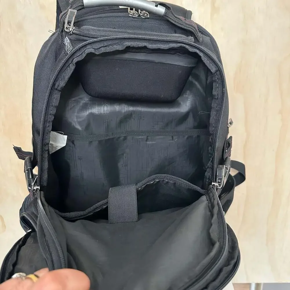 OGIO Technologio Black Laptop Backpack with Red Stitching